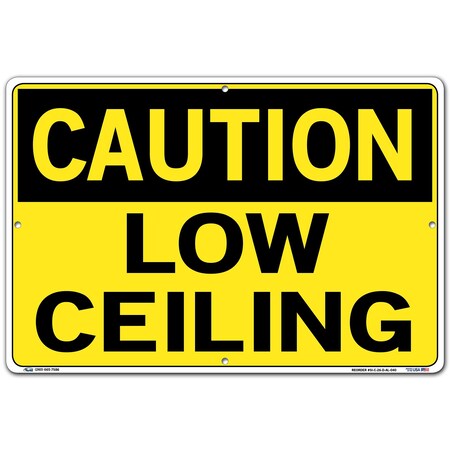Vestil Sign, Caution, 18.5x12.5", Aluminum, .040, SI-C-26-D-AL-040 SI-C-26-D-AL-040